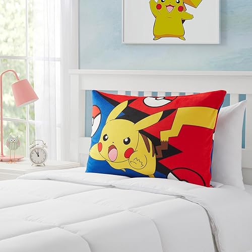 NORTHWEST Kids Reversible Pillow (w/Removeable Shell), 20 in x 30 in, Hello Kitty - Jamouz