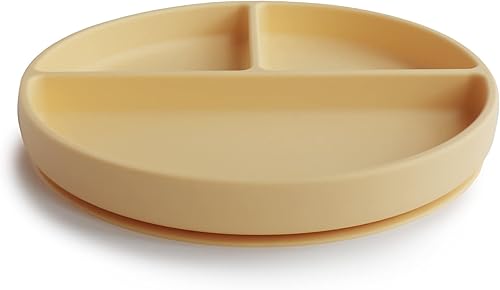 mushie Silicone Suction Plate | BPA-Free Non-Slip Design (Ivory) - Jamouz