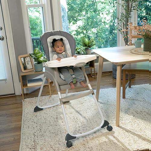 Ingenuity Full Course 6-in-1 High Chair - Baby to 5 Years Old, 6 Convertible Modes, 2 Dishwasher Safe Trays - Astro, 13108 - Jamouz