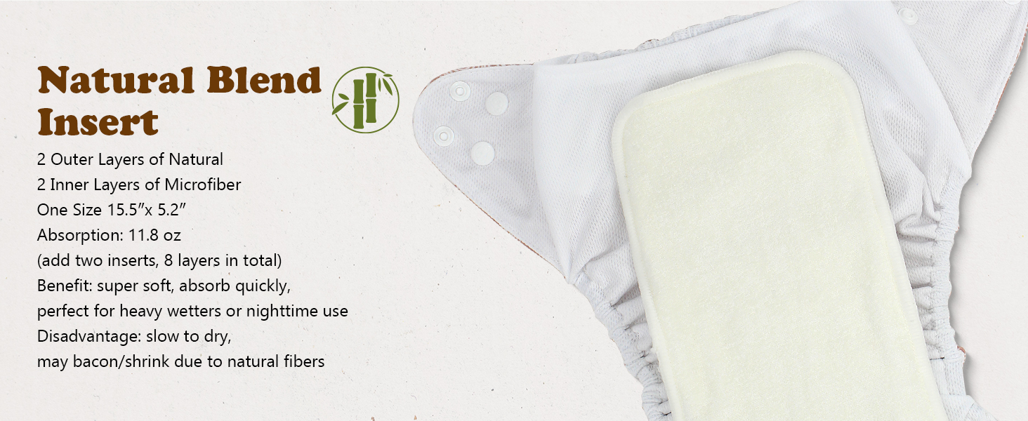 mama koala 4-Layer one size bumboo microfiber inserts