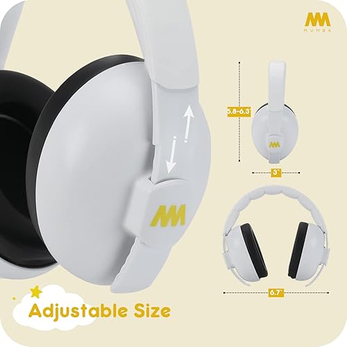 Mumba Baby Ear Protection Noise Cancelling Headphones for Babies and Toddlers Baby Earmuffs - Ages 3-24+ Months - Jamouz