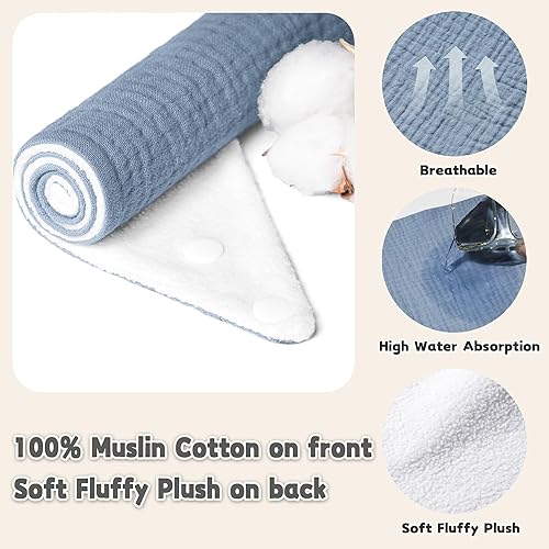 Susurration Muslin Baby Drool Bibs 6Pack Soft Triangular Adjustable Baby Bandana Bibs for Unisex Baby Girls & Boys - Jamouz