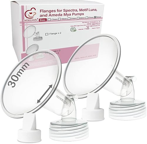 Nenesupply 2pc 17mm Flanges Compatible with Spectra S1 Spectra S2 Synergy Gold Breastpumps Replacement to Spectra Pump Parts and Spectra Flange Replace Spectra S2 Parts and Spectra 17mm - Jamouz