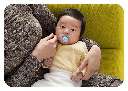 MAM Original Start Matte Newborn Baby Pacifier, Best Pacifier for Breastfed Babies, Boy, 0-3 Months (Pack of 4) - Jamouz