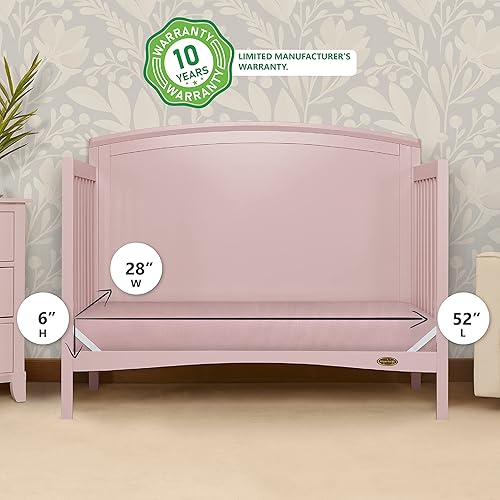 Starbright Breathable Fiber Crib and Toddler Mattress, Greenguard Gold Certified, Periwinkle - Jamouz