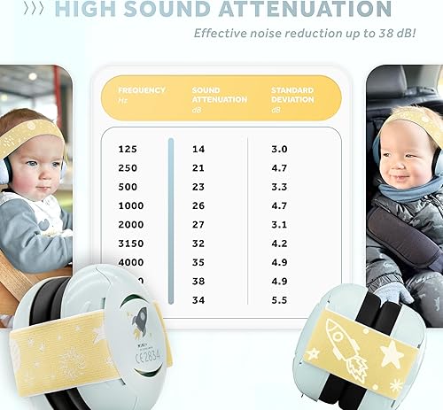 Schallwerk ® Mini+ Baby Ear Muffs – Noise Protection for Babies, Infants, Toddlers – CE & ANSI Certified Headphones - Jamouz