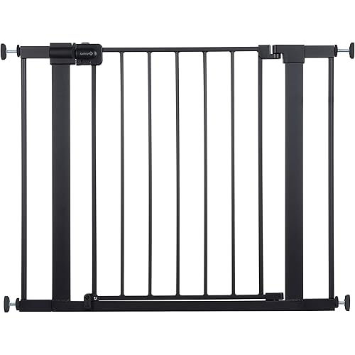 Safety 1st Easy Install Walk Thru Baby Gate for Doorways, Gate With Door, Dog Gates, Fits 29'-38', Easy Install 28' Tall, White - Jamouz