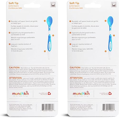 Munchkin® Soft Tip™ Baby Spoons, BPA Free, 12 Pack - Jamouz