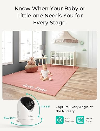 VistaView Smart WiFi Baby Monitor with 2 Cameras- 5” 1080P Split Screen - Jamouz
