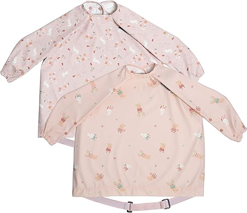 BIBaDO - Long Sleeve Baby Bibs - Babies & Toddlers 6-36 Months - Coverall Baby Led Weaning Bib - Easy Wipe, Soft & Waterproof - Jamouz