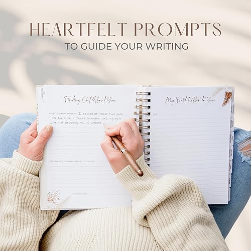 Keepsake Pregnancy Journal w/200+ pages | Boho Themed Pregnancy Planner, Scrapbook and Memory Book | Baby Journal | Birth Planner | 8 Tab Dividers | Brown Twin Spirals | Two Inner Pockets | Ideal Gift - Jamouz