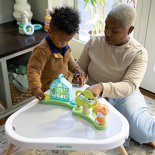 Ingenuity Tummy-to-Toes 6-in-1 Milestone Center, Play Gym, Foldable Mat, Music and Nature Sounds, Lights, Activity Jumper, Table, Playhouse, for Ages 0-48 Months - Jamouz