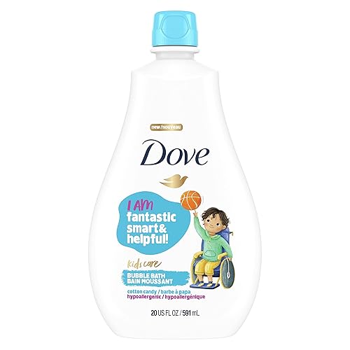 Dove Kids Care Bubble Bath for Kids Cotton Candy Hypoallergenic Formula 20 oz - Jamouz
