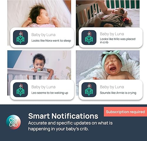 Smart Baby Camera Monitor & Floor Stand, Sensor-Free Baby Breathing Monitor, Sleep Tracker, Cry Detection, Night Vision, 2-Way Audio, AI Monitoring, WiFi Camera for Baby Room, Smartphone App - Jamouz