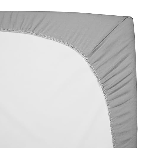 TL Care 2 Pack Fitted Pack N Play Playard Sheet 27' x 39', Soft Breathable Neutral 100% Cotton Jersey Pack and Play Sheet, Gray Star/Gray Zigzag, for Boys and Girls, Fits Most Mini Crib - Jamouz