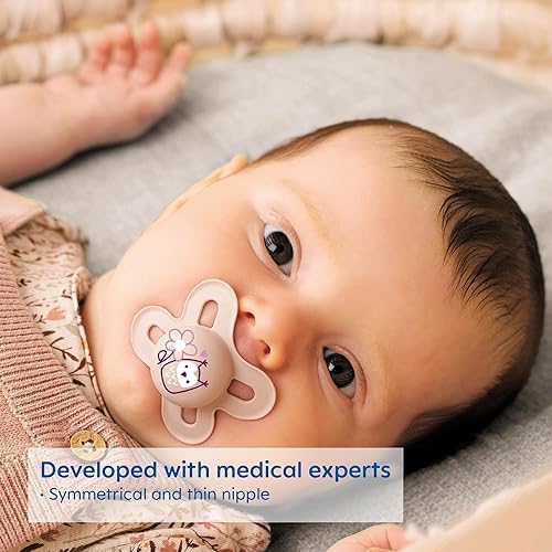 MAM Original Start Matte Newborn Baby Pacifier, Best Pacifier for Breastfed Babies, Boy, 0-3 Months (Pack of 4) - Jamouz
