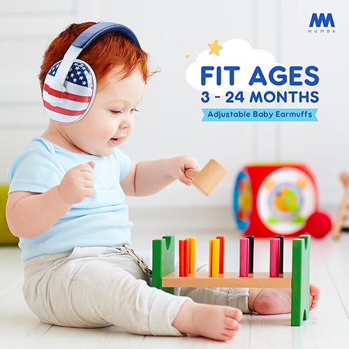 Mumba Baby Ear Protection Noise Cancelling Headphones for Babies and Toddlers Baby Earmuffs - Ages 3-24+ Months - Jamouz