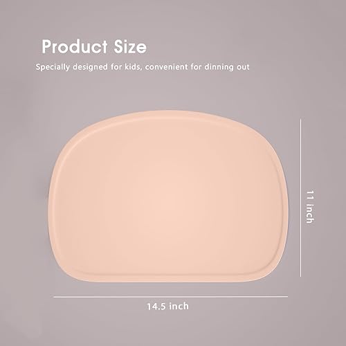 Cuddle Campus Set of 3 Silicone Placemats with Raised Edges for Kids,Toddlers,Babies, Non-Slip Dinning Table Mat, Baby Eating Mat, Food Mat - Jamouz