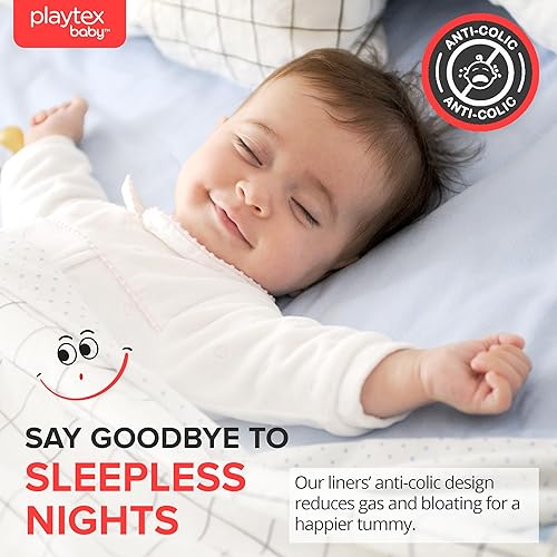 Playtex Baby Nurser Pre-Sterilized Disposable Drop-Ins Bottle Liners, Anti-Colic, Gas Reduction, Closer to Breastfeeding, 8 Oz, 100 Count - Jamouz