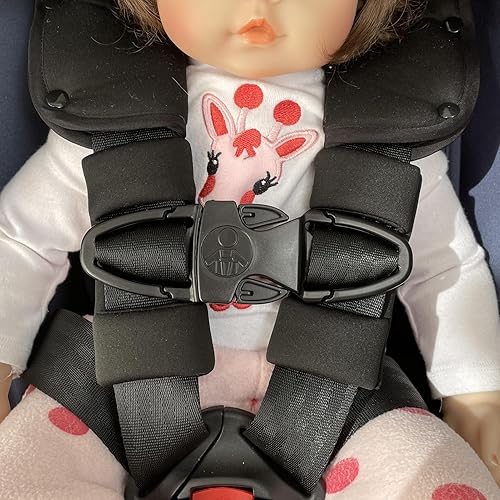 Universal Child Car Seat Chest Harness Clip Universal Safer Belt Clip Buckle Lock Stroller Chest Clip Adjustable Guard for Baby and Kids (Black) - Jamouz