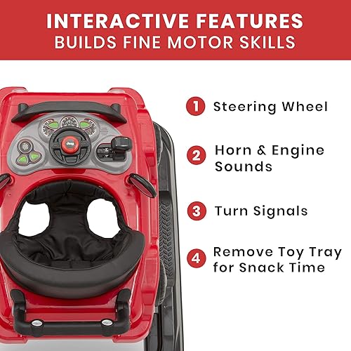 Jeep Classic Wrangler 3-in-1 Grow with Me Walker by Delta Children, Red - Jamouz