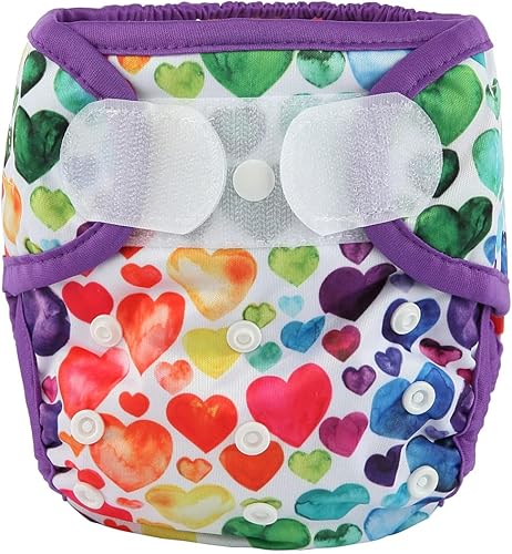 Baby Cloth Diaper Cover Nappy Hook and Loop Double Gusset 6.6lbs to 33lbs (Rabbits Wolves) - Jamouz