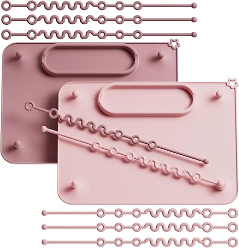 2 Pack Baby Silicone Mat, with Suction Base and 8 Stretchable Straps, Seposeve Baby Placemats, Activity Mat for Infants to Toddlers, Keeps Baby Essentials Off The Floor, Green Blue - Jamouz