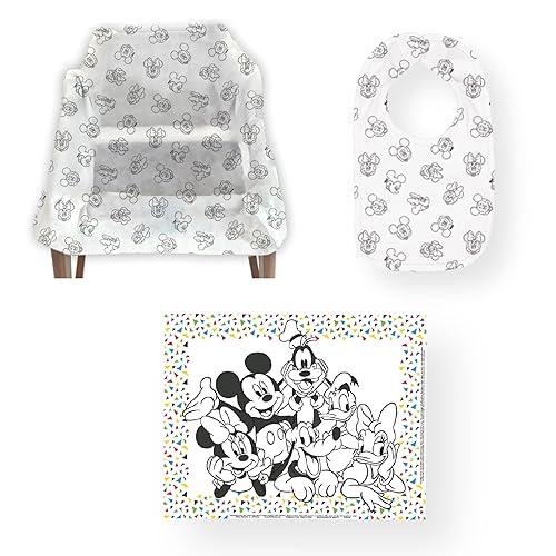 J.L. Childress Healthy Habits Disposable Restaurant High Chair Covers - 12 Count - Individually Wrapped Baby Seat Covers - Covers All Surfaces - Stars/Hearts/Arrows - Jamouz