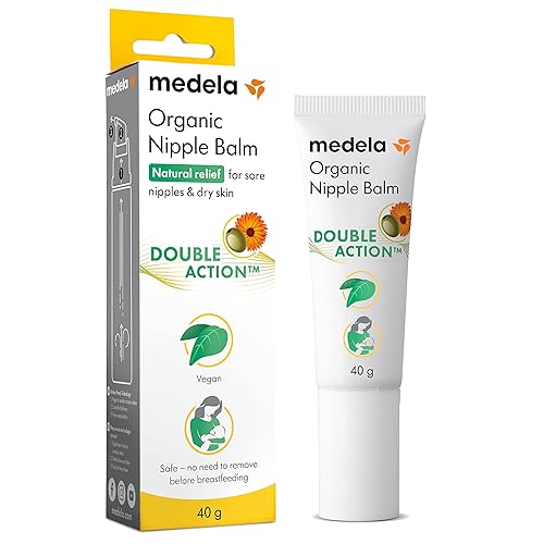 Medela Organic Nipple Cream | Safe for Breastfeeding Baby | 4 Natural Ingredients and Formulated Without Fragrance | Soothing Protection for Nursing Moms | 1.34 fl. Oz - Jamouz
