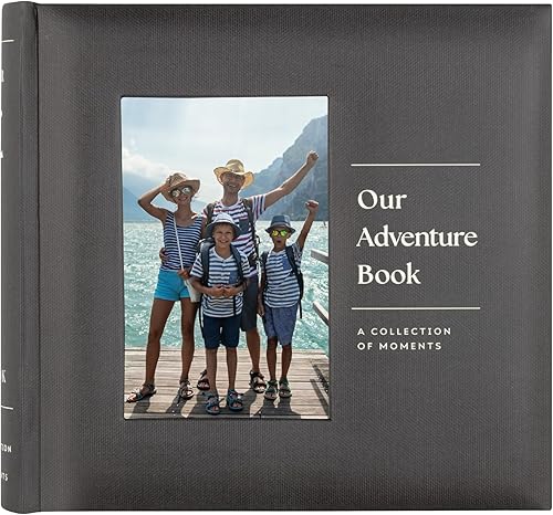 MCS 200-Pocket Fabric Baby 4x6 Photo Album with Writing Space, 8.5 x 8.5 Inches, Baby Pink - Jamouz