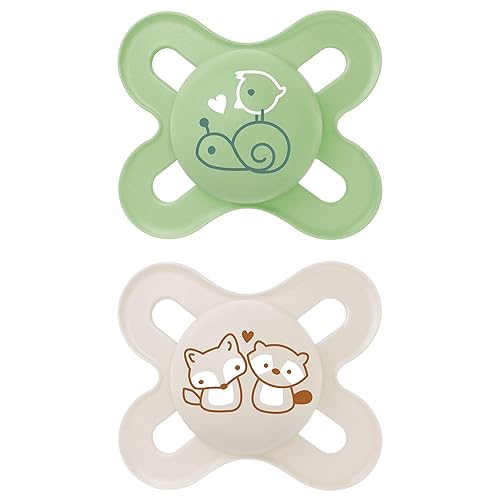 MAM Original Start Matte Newborn Baby Pacifier, Best Pacifier for Breastfed Babies, Boy, 0-3 Months (Pack of 4) - Jamouz