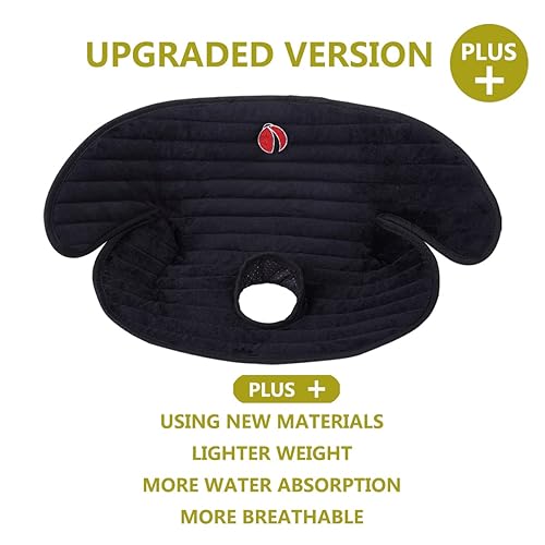 Baby Piddle Pad Car Seat Liner,Potty Training car seat Protector with Waterproof Liner for Child Safety Car Seat Stroller and Dinner Chair,Machine Wash and Dry (Plus-Black) - Jamouz