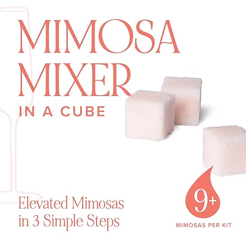 TEASPRESSA LUXE Mixology Cubes Instant Mimosa Cocktail Kit | 100% Natural Drink Mix for Cocktails, Mocktails, and Non Alcoholic Drinks | Birthday Gifts for Women | As Seen on Shark Tank | 18 Count - Jamouz