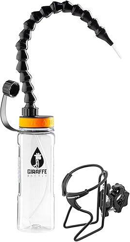 Tower Hands Free Drinking System, Clear Tritan Bottle, with Round Tube Mounted Bottle Holder (length 25 in / 63 cm) - Jamouz