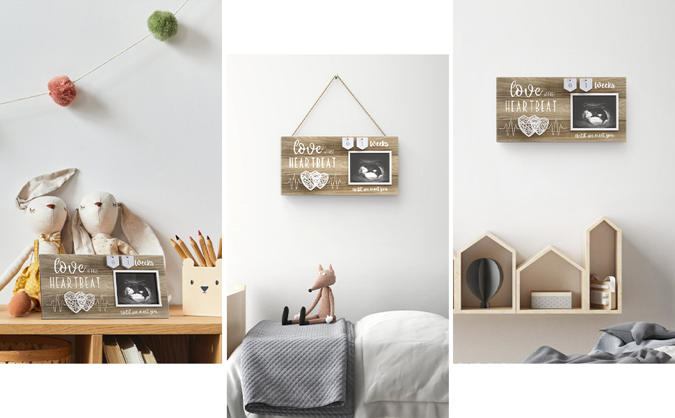 3D String Art Baby Sonogram Picture Frame Countdown Weeks