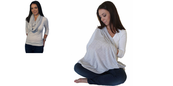 LK Baby infinity nursing shawls for privacy while breastfeeding in unique designs ultra soft grey 