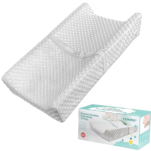 YENING Baby Diaper Changing Pad for Dresser Top with Cover Waterproof Lining Foam Contoured Changing Table Pads Topper 31' x 16' Grey - Jamouz