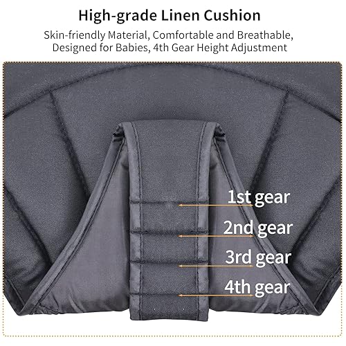 Baby Walker, Foldable 9-Gear Height Adjustable Baby Walker with Wheels, Infant Toddler Walker with Foot Pads, Anti-Fall Baby Walkers and Activity Center Bouncer Combo for Boys and Girls 6-24 Months - Jamouz