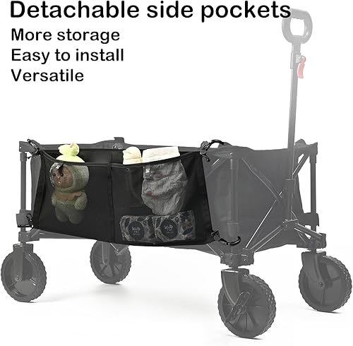 Stroller Wagon Cargo Net and Organizer Wagon Accessories Compatible with WONDERFOLD All W-Series Models Black - Jamouz