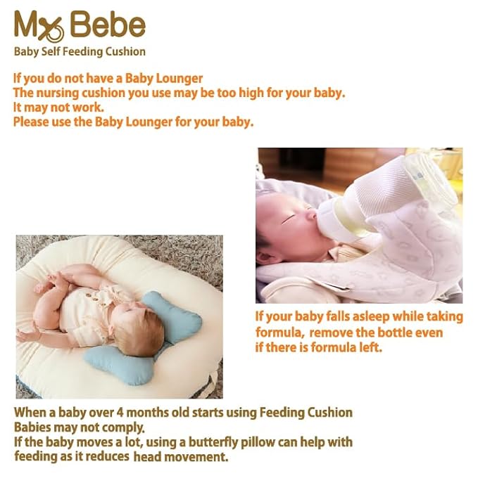My Bebe Baby Self Feeding Cushion, Baby Self Feeding Pillow, Breast Feeding Pillow, Baby Feeding Bottle Holder, Baby Organic Cotton - Jamouz