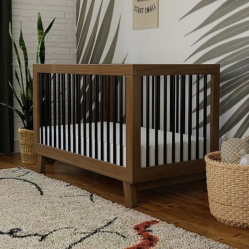 babyletto Hudson 3-in-1 Convertible Baby Crib with Toddler Bed & Daybed Conversion - Easy to Assemble - GREENGUARD Gold Certified w/ 4 Adjustable Mattress Heights - Natural - Jamouz
