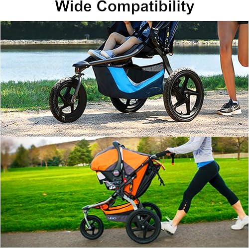 16' Back & 12.5' Front Replacement Inner Tubes 16 x 1.75/2.15 & 12.5 x 1.75/2.15 Compatible with Jogging Revolution Baby Jogger Summit X3 Schwinn Stroller Butyl Rubber Heavy Duty Tube 3 Pack - Jamouz