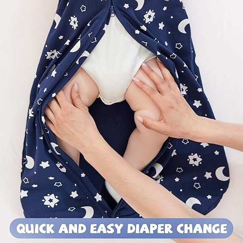 Yoofoss Baby Sleep Sack 6-12 Months Wearable Blanket for Babies 100% Cotton 2-Way Zipper TOG 0.5 Toddler Sleeping Sack 3 Pack, Soft Lightweight Sleep Sacks - Jamouz