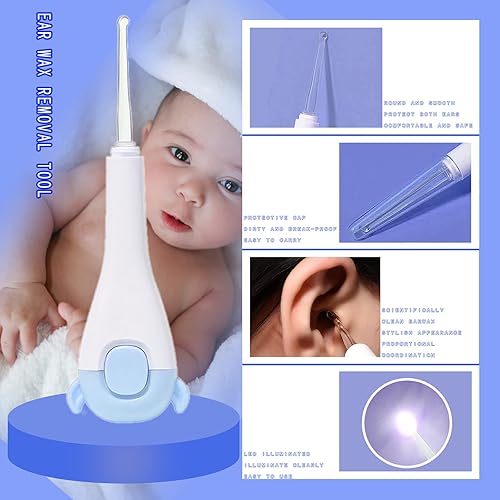 Baby Care Kits,Baby Grooming Kit,10 in 1 Newborn Essentials Must Haves,Baby Nail Clippers Baby Brush Baby Comb Earpick Nose Cleaning Tool Baby Nail File Nursing Baby Kit （Blue） - Jamouz