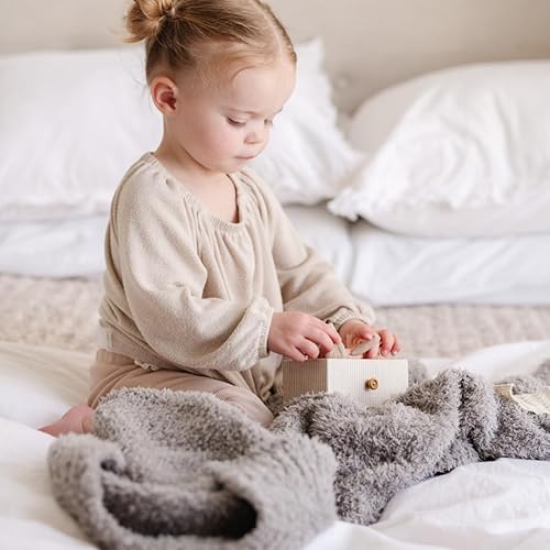 SARANONI Bamboni Luxury Baby Blanket | Plush Blanket for Infant Boys & Girls | Receiving Blanket 30” x 40” | Sky Blue - Jamouz