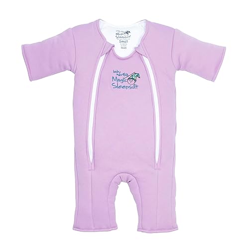 Magic Sleepsuit Baby Merlin's 100% Cotton Baby Transition Swaddle - Baby Sleep Suit - Lavender colour -for 3-6 Months baby - Jamouz