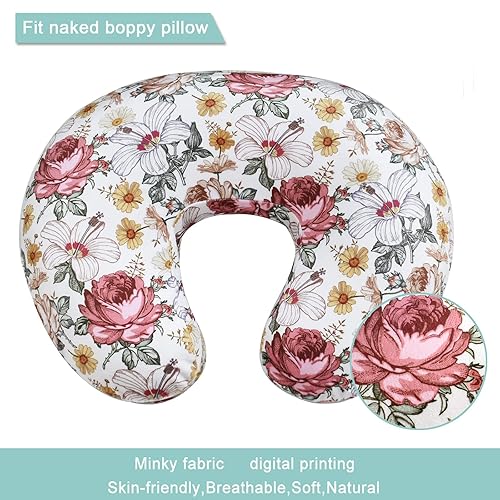 OWLOWLA Minky Nursing Cover, Breastfeeding Pillow Slipcover Fits Nursing Pillow for Baby Boy Girl(Baby Blue) - Jamouz