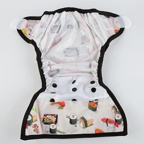 Baby Cloth Diaper Cover Nappy Hook and Loop Double Gusset 6.6lbs to 33lbs (Rabbits Wolves) - Jamouz