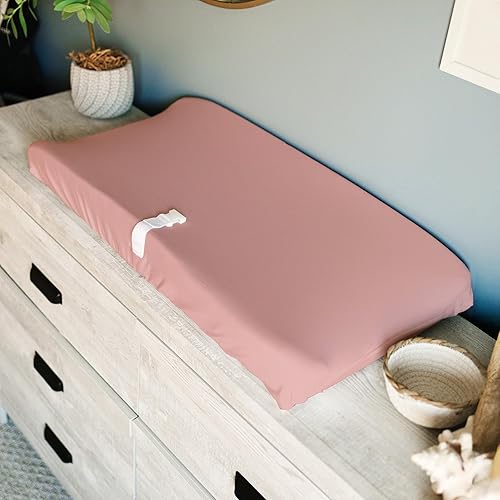 Baby Changing Pad Cover 2-Pack for Girls (Fleurette) - Premium Fitted Sheets Baby Diaper Changing Table Cover - Buttery Soft Cotton Blend - Jamouz