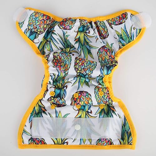 Baby Cloth Diaper Cover Nappy Hook and Loop Double Gusset 6.6lbs to 33lbs (Rabbits Wolves) - Jamouz